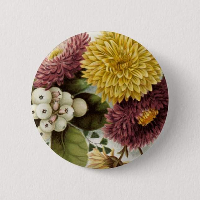 Chrysanthemum Flower Mum Floral Button (Front)