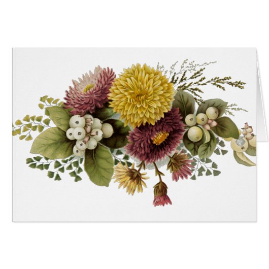 Chrysanthemum Flower Mum Floral Cards (Front Horizontal)