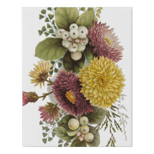Chrysanthemum Flower Mum Floral Faux Canvas Print