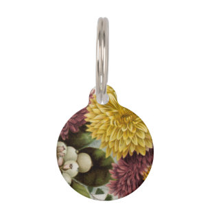 Chrysanthemum Flower Mum Floral Pet ID Tag