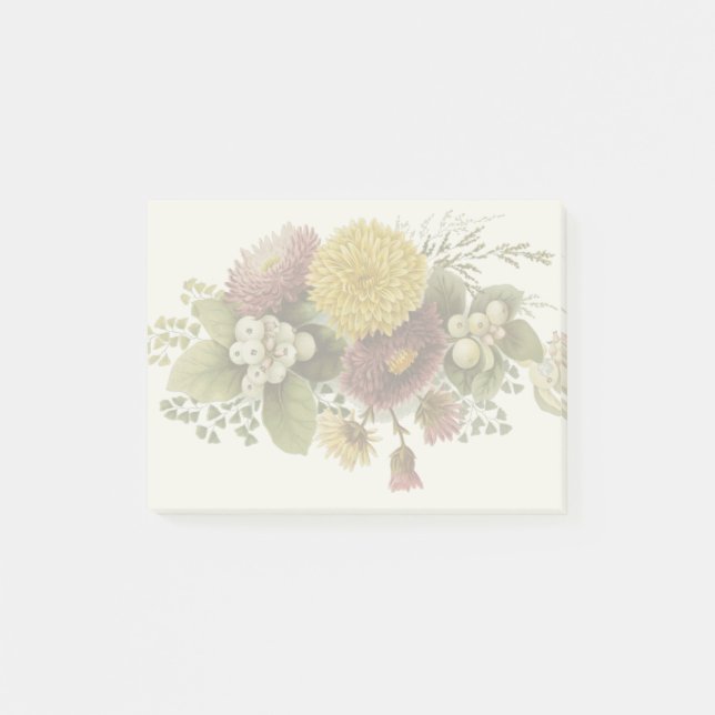 Chrysanthemum Flower Mum Floral Post-it Notes (Front)