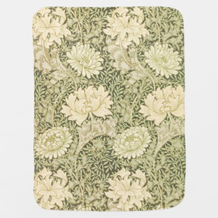 Chrysanthemum Flower Pattern (by William Morris) Baby Blanket