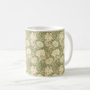 Chrysanthemum Flower Pattern (by William Morris) Coffee Mug