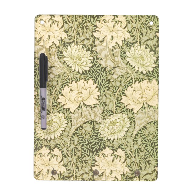 Chrysanthemum Flower Pattern (by William Morris) Dry Erase Board (Front)