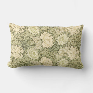 Chrysanthemum Flower Pattern (by William Morris) Lumbar Pillow