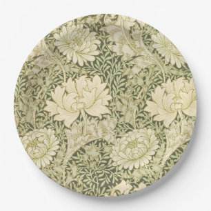 Chrysanthemum Flower Pattern (by William Morris) Paper Plates