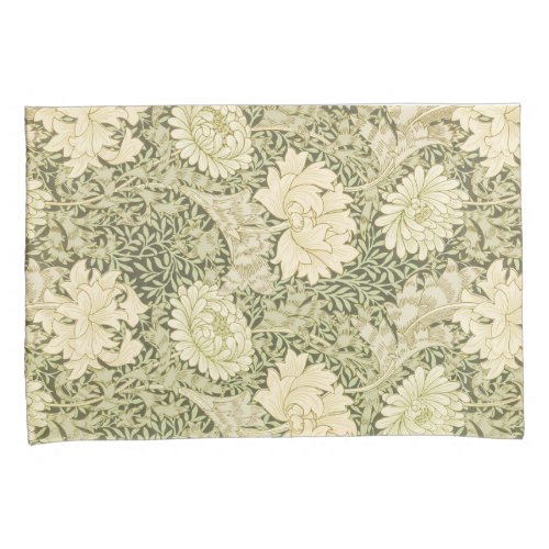 Chrysanthemum Flower Pattern by William Morris Pillow Case