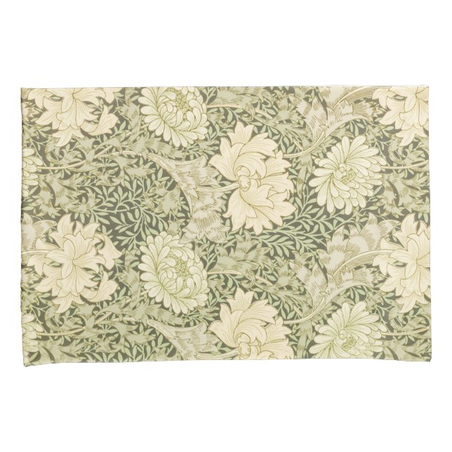 Chrysanthemum Flower Pattern (by William Morris) Pillow Case (Front-Right)