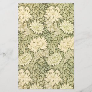 Chrysanthemum Flower Pattern (by William Morris) Stationery