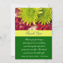 chrysanthemum flowers thank you card