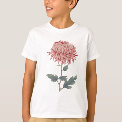 Chrysanthemum Globe Flower Kids T_Shirt