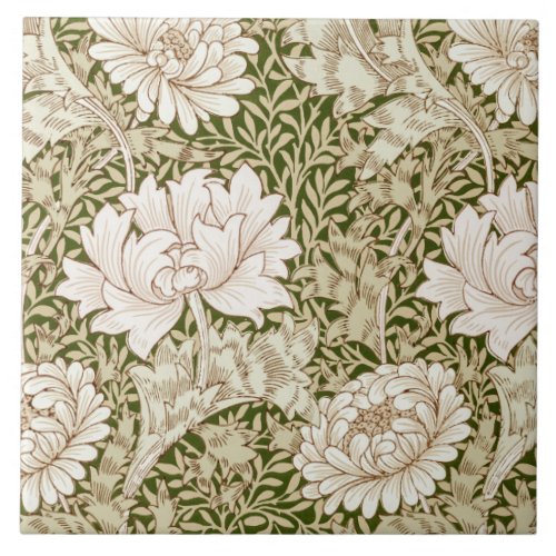 Chrysanthemum Gold William Morris Ceramic Tile