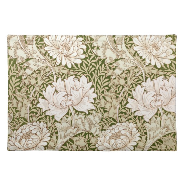 Chrysanthemum Gold, William Morris Cloth Placemat (Front)