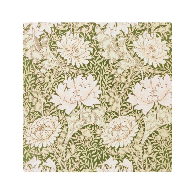 Chrysanthemum Gold, William Morris Metal Print (Front)