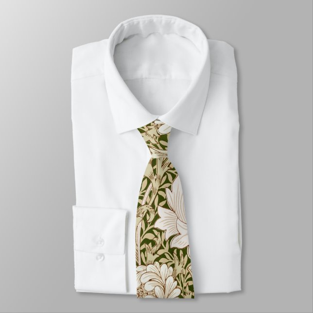 Chrysanthemum Gold, William Morris Neck Tie (Tied)