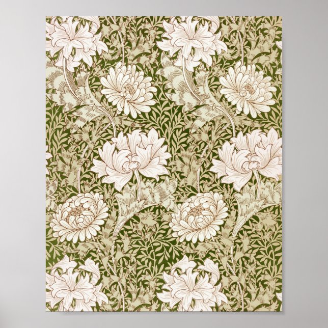 Chrysanthemum Gold, William Morris Poster (Front)
