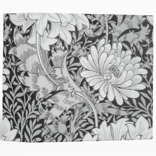 Chrysanthemum Gray, William Morris 3 Ring Binder