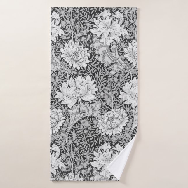 Chrysanthemum Gray, William Morris Bath Towel (Bath Towel)