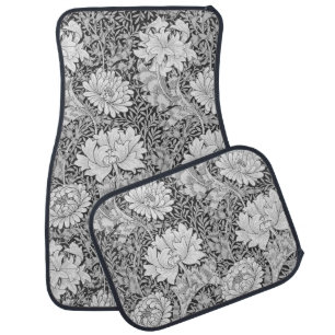 Chrysanthemum Gray, William Morris Car Floor Mat
