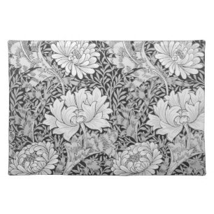 Chrysanthemum Gray, William Morris Cloth Placemat