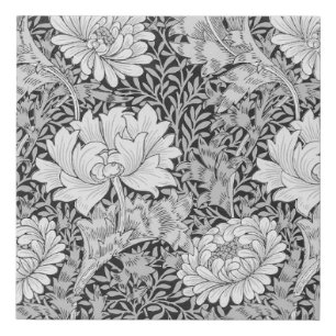 Chrysanthemum Gray, William Morris Faux Canvas Print