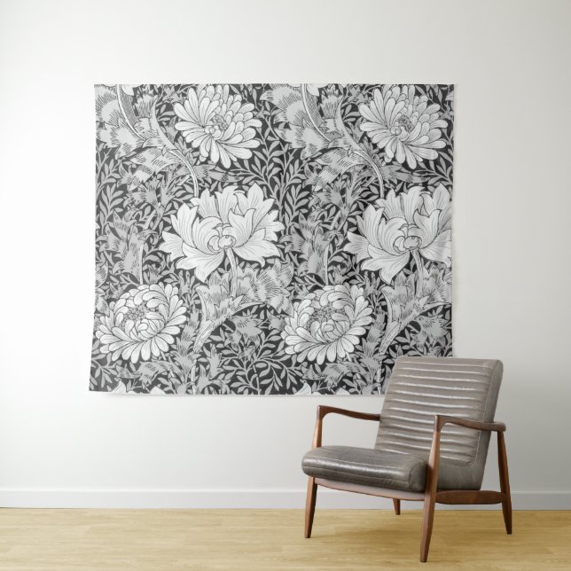 Chrysanthemum Gray, William Morris Tapestry (In Situ (Horizontal))
