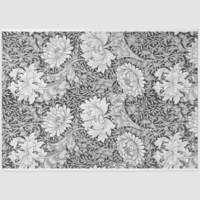 Chrysanthemum Gray, William Morris Tissue Paper (Front)