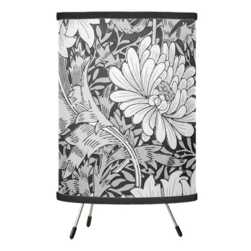 Chrysanthemum Gray William Morris Tripod Lamp