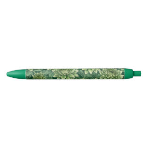 Chrysanthemum green flower pattern pen