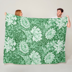 Chrysanthemum Green, William Morris Fleece Blanket