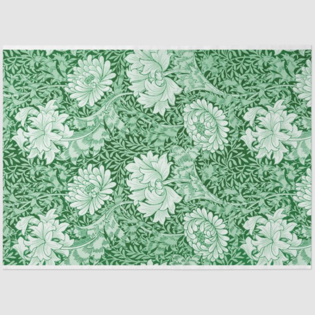 Chrysanthemum Green, William Morris Tissue Paper (Front)