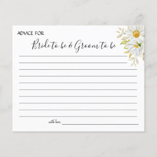 Chrysanthemum greenery Wedding Advice card shower Flyer