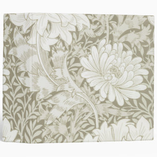 Chrysanthemum Ivory, William Morris 3 Ring Binder