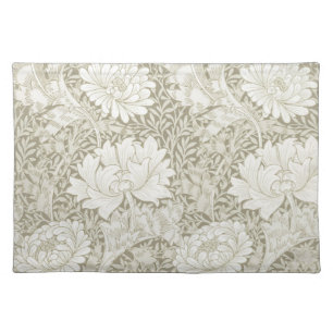 Chrysanthemum Ivory, William Morris Cloth Placemat