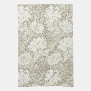 Chrysanthemum Ivory, William Morris Kitchen Towel