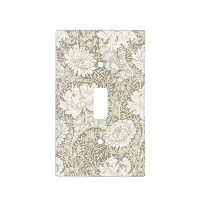 Chrysanthemum Ivory, William Morris Light Switch Cover (Front)