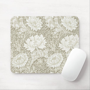 Chrysanthemum Ivory, William Morris Mouse Pad