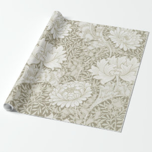 Chrysanthemum Ivory, William Morris Wrapping Paper