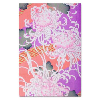 Chrysanthemum  Japanese Design Tissue Paper by Wagaraya at Zazzle