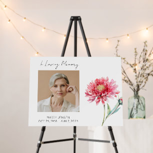 Chrysanthemum Memorial Photo Funeral Foam Board