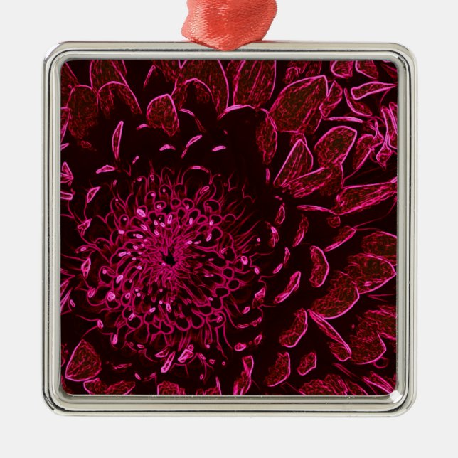 Chrysanthemum Metal Ornament (Front)