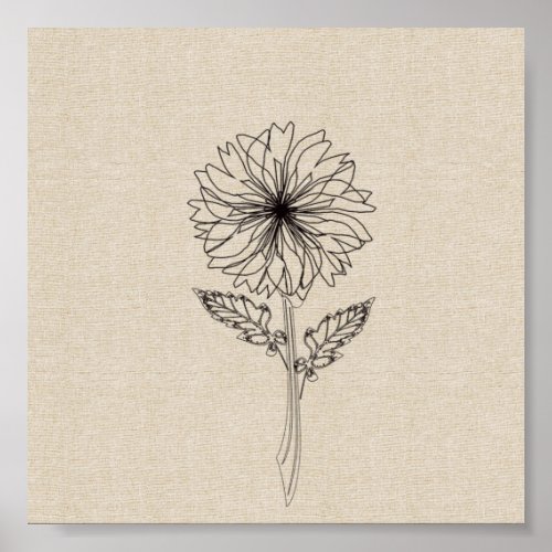 Chrysanthemum November Flower Poster