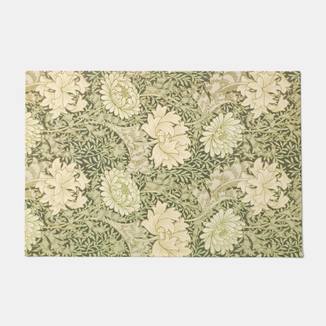 Chrysanthemum Pattern (by William Morris) Doormat (Front)