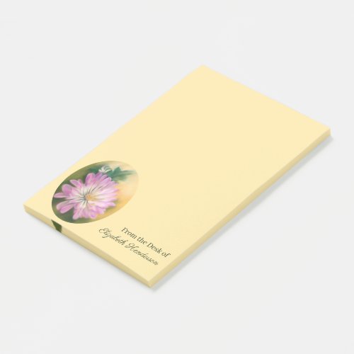 Chrysanthemum Pink and Cream Pastel Floral Post_it Notes