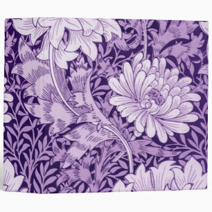Chrysanthemum Purple, William Morris 3 Ring Binder