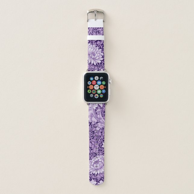 Chrysanthemum Purple, William Morris Apple Watch Band (Front)