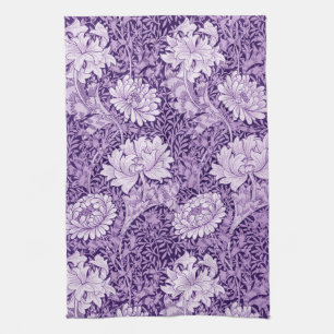 Chrysanthemum Purple, William Morris Kitchen Towel