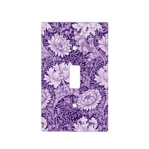Chrysanthemum Purple William Morris Light Switch Cover