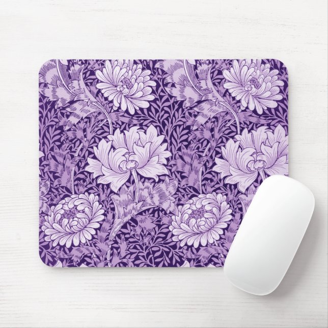 Chrysanthemum Purple, William Morris Mouse Pad (With Mouse)