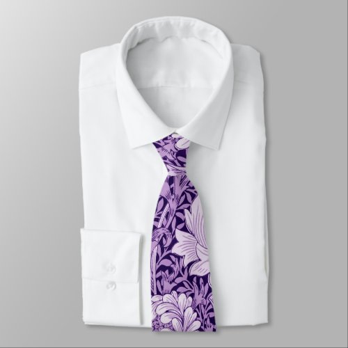 Chrysanthemum Purple William Morris Neck Tie